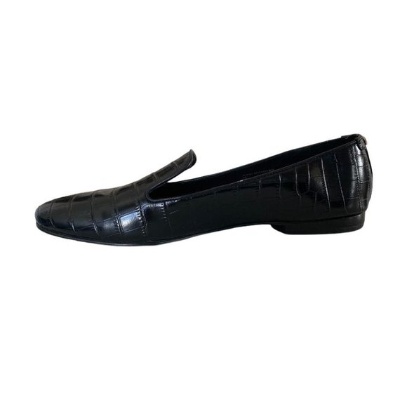 Women’s Andrea Croc Embossed Smoking Loafer - Picture 2 of 4